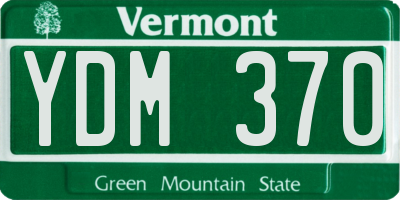 VT license plate YDM370