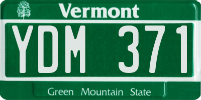 VT license plate YDM371