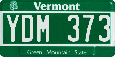 VT license plate YDM373