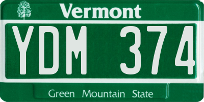 VT license plate YDM374