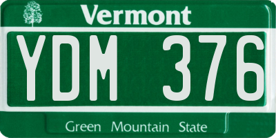 VT license plate YDM376