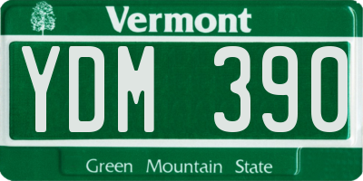 VT license plate YDM390