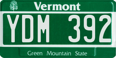 VT license plate YDM392