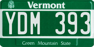 VT license plate YDM393