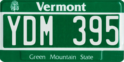 VT license plate YDM395