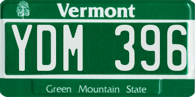 VT license plate YDM396