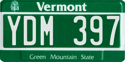 VT license plate YDM397