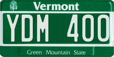 VT license plate YDM400