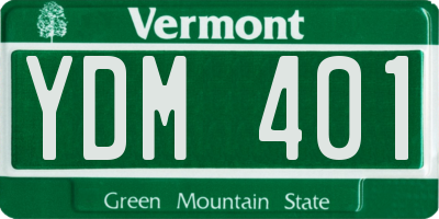 VT license plate YDM401