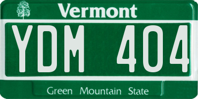 VT license plate YDM404