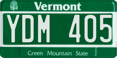 VT license plate YDM405