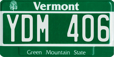 VT license plate YDM406