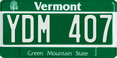 VT license plate YDM407