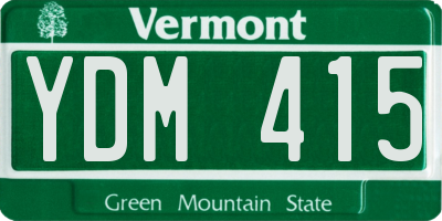 VT license plate YDM415