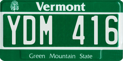 VT license plate YDM416