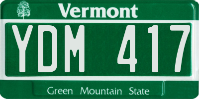 VT license plate YDM417