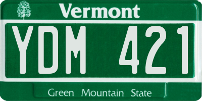 VT license plate YDM421