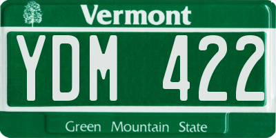 VT license plate YDM422