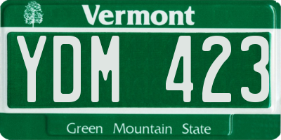 VT license plate YDM423
