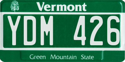VT license plate YDM426