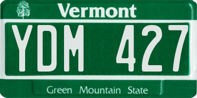 VT license plate YDM427