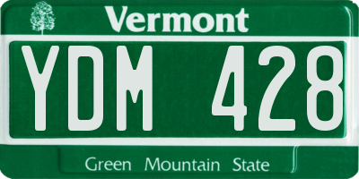 VT license plate YDM428