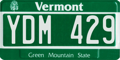 VT license plate YDM429