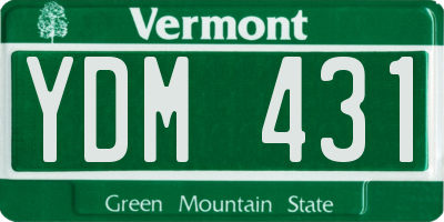 VT license plate YDM431