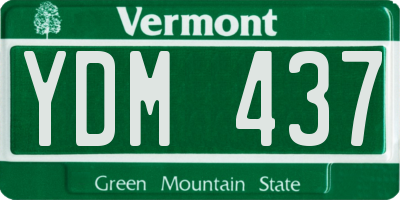 VT license plate YDM437