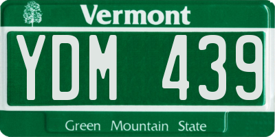 VT license plate YDM439