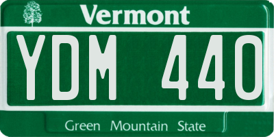 VT license plate YDM440