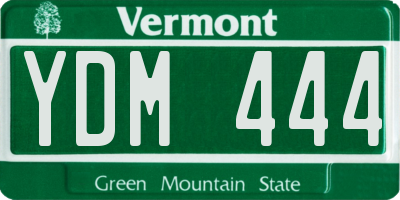 VT license plate YDM444