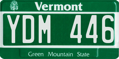 VT license plate YDM446
