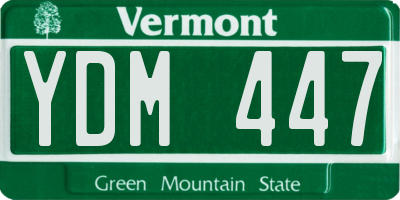 VT license plate YDM447