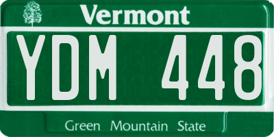 VT license plate YDM448