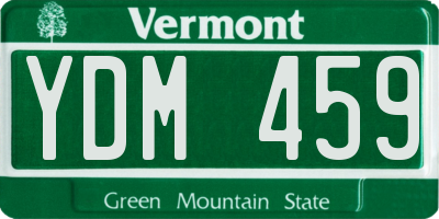 VT license plate YDM459