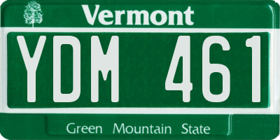 VT license plate YDM461