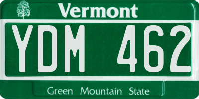 VT license plate YDM462