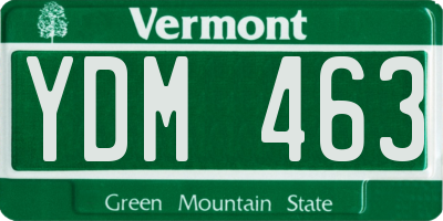 VT license plate YDM463