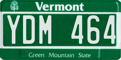 VT license plate YDM464