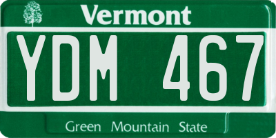 VT license plate YDM467