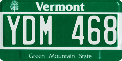 VT license plate YDM468