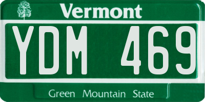 VT license plate YDM469