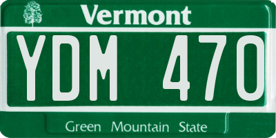 VT license plate YDM470