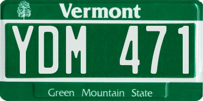 VT license plate YDM471