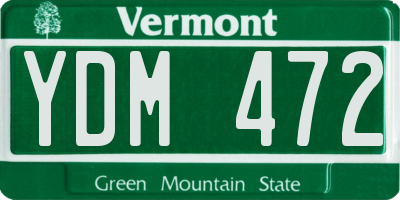 VT license plate YDM472
