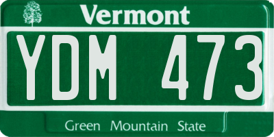 VT license plate YDM473
