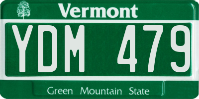 VT license plate YDM479