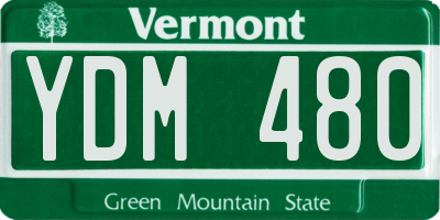 VT license plate YDM480