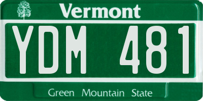 VT license plate YDM481